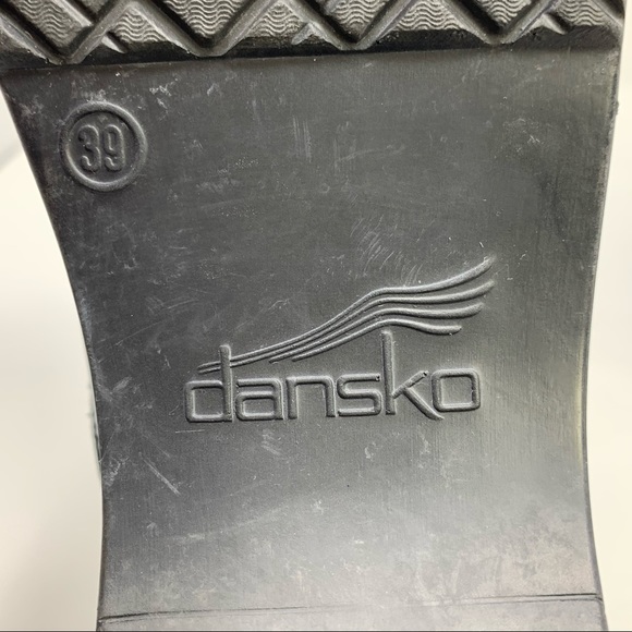 Dansko Women’s Blue Print Patent Leather Clogs - Picture 9 of 10